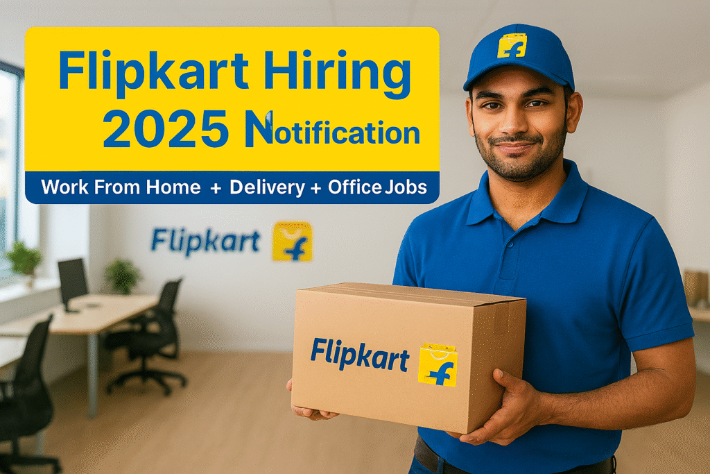 Flipkart Hiring 2025 Notification – Work From Home, Delivery & Office Jobs