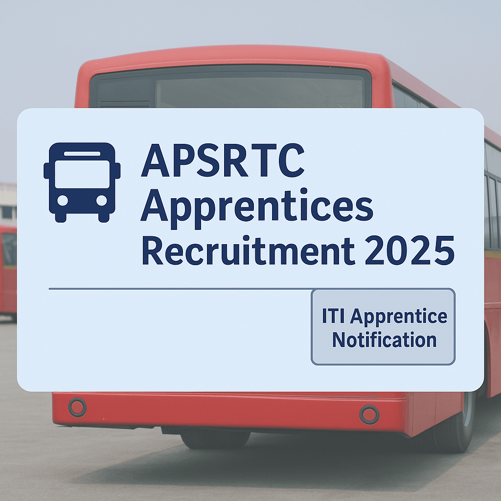 APSRTC Apprentices Recruitment 2025 Official Notification Banner