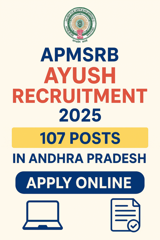 APMSRB AYUSH Recruitment 2025 Andhra Pradesh official notification poster