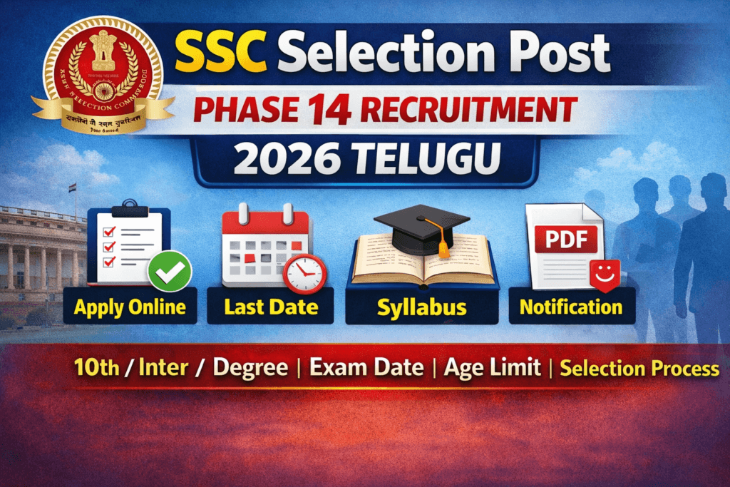 SSC Selection Post Phase 14 Recruitment 2026 Telugu Notification Image